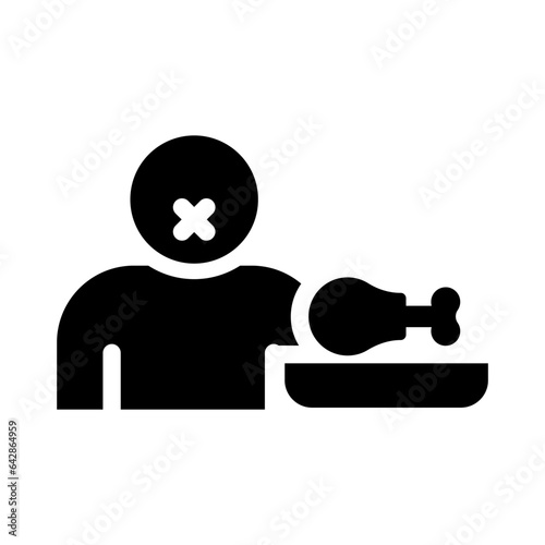 eating disorder solid icon illustration vector graphic