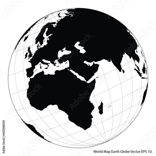 World Map Earth Globe Vector Illustrator, EPS 10.