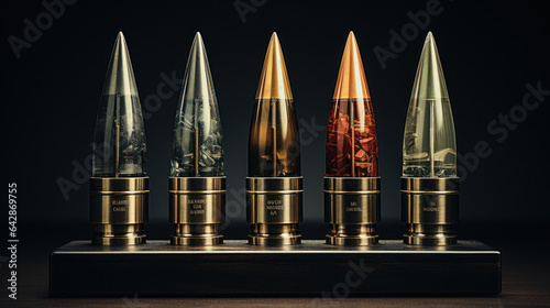 Standing Tall: A Display of Upright Bullets. Generative AI