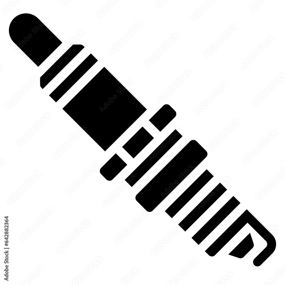 Spark plug. Vector glyph icon of a car or automobile, symbolizing a machine for driving. It is presented in a glyph style, suitable for mobile concepts and web design Spark plug. Vector glyph icon of a car or automobile, symbolizing a machine for driving. It is presented in a glyph style, suitable for mobile concepts and web design
