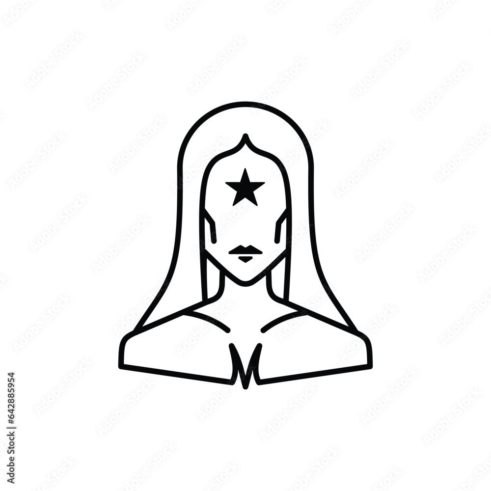 Virgo zodiac sign logo icon isolated horoscope symbol vector illustration Virgo zodiac sign logo icon isolated horoscope symbol vector illustration