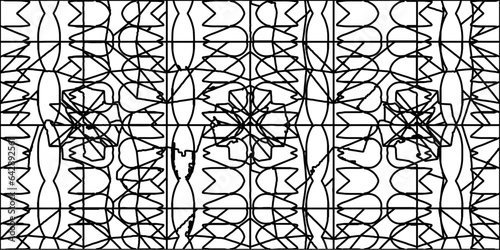 White background with striped shapes. Texture with figures from lines.Line shape design.Abstract background for web page, textures, card, poster, fabric, textile. Monochrome graphic repeating design. 