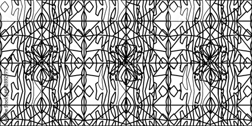 White background with striped shapes. Texture with figures from lines.Line shape design.Abstract background for web page, textures, card, poster, fabric, textile. Monochrome graphic repeating design. 
