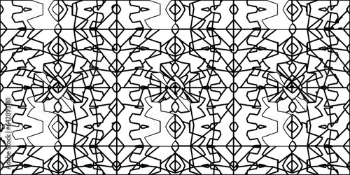 White background with striped shapes. Texture with figures from lines.Line shape design.Abstract background for web page, textures, card, poster, fabric, textile. Monochrome graphic repeating design. 