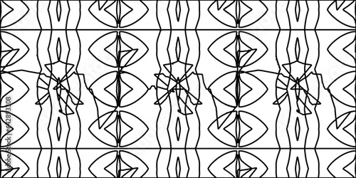 White background with striped shapes. Texture with figures from lines.Line shape design.Abstract background for web page, textures, card, poster, fabric, textile. Monochrome graphic repeating design. 