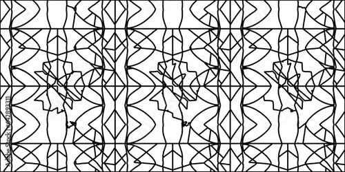 White background with striped shapes. Texture with figures from lines.Line shape design.Abstract background for web page, textures, card, poster, fabric, textile. Monochrome graphic repeating design. 