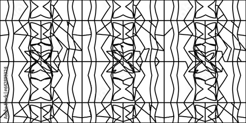White background with striped shapes. Texture with figures from lines.Line shape design.Abstract background for web page, textures, card, poster, fabric, textile. Monochrome graphic repeating design. 
