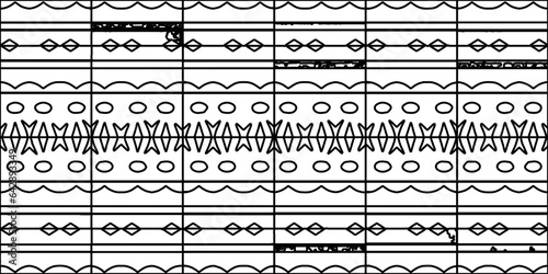 White background with striped shapes. Texture with figures from lines.Line shape design.Abstract background for web page, textures, card, poster, fabric, textile. Monochrome graphic repeating design. 