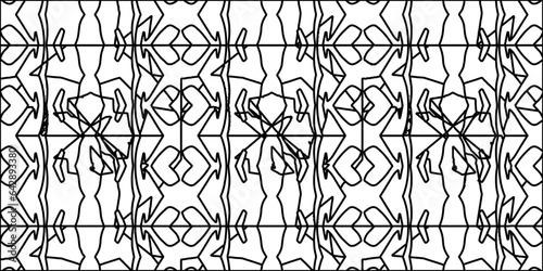 White background with striped shapes. Texture with figures from lines.Line shape design.Abstract background for web page, textures, card, poster, fabric, textile. Monochrome graphic repeating design. 