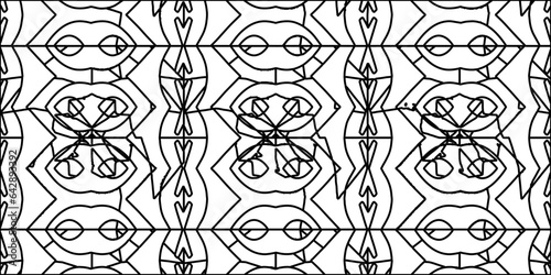 White background with striped shapes. Texture with figures from lines.Line shape design.Abstract background for web page, textures, card, poster, fabric, textile. Monochrome graphic repeating design. 