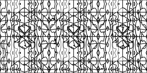 White background with striped shapes. Texture with figures from lines.Line shape design.Abstract background for web page, textures, card, poster, fabric, textile. Monochrome graphic repeating design. 