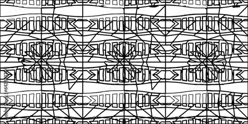 White background with striped shapes. Texture with figures from lines.Line shape design.Abstract background for web page, textures, card, poster, fabric, textile. Monochrome graphic repeating design. 