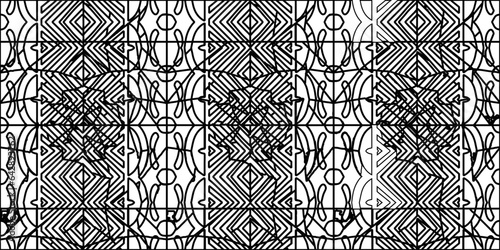 White background with striped shapes. Texture with figures from lines.Line shape design.Abstract background for web page, textures, card, poster, fabric, textile. Monochrome graphic repeating design. 