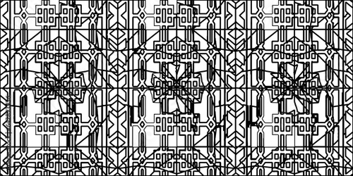 White background with striped shapes. Texture with figures from lines.Line shape design.Abstract background for web page, textures, card, poster, fabric, textile. Monochrome graphic repeating design. 