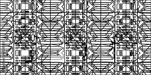 White background with striped shapes. Texture with figures from lines.Line shape design.Abstract background for web page, textures, card, poster, fabric, textile. Monochrome graphic repeating design. 