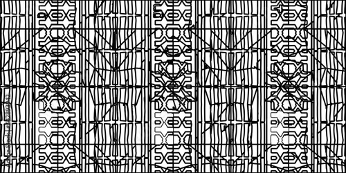 White background with striped shapes. Texture with figures from lines.Line shape design.Abstract background for web page, textures, card, poster, fabric, textile. Monochrome graphic repeating design. 