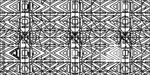 White background with striped shapes. Texture with figures from lines.Line shape design.Abstract background for web page, textures, card, poster, fabric, textile. Monochrome graphic repeating design. 