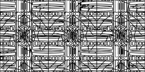 White background with striped shapes. Texture with figures from lines.Line shape design.Abstract background for web page, textures, card, poster, fabric, textile. Monochrome graphic repeating design. 