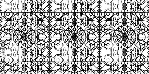 White background with striped shapes. Texture with figures from lines.Line shape design.Abstract background for web page, textures, card, poster, fabric, textile. Monochrome graphic repeating design. 