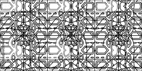 White background with striped shapes. Texture with figures from lines.Line shape design.Abstract background for web page, textures, card, poster, fabric, textile. Monochrome graphic repeating design. 