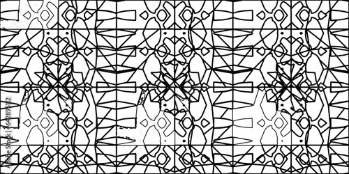 White background with striped shapes. Texture with figures from lines.Line shape design.Abstract background for web page, textures, card, poster, fabric, textile. Monochrome graphic repeating design. 