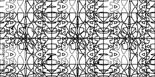 White background with striped shapes. Texture with figures from lines.Line shape design.Abstract background for web page, textures, card, poster, fabric, textile. Monochrome graphic repeating design. 