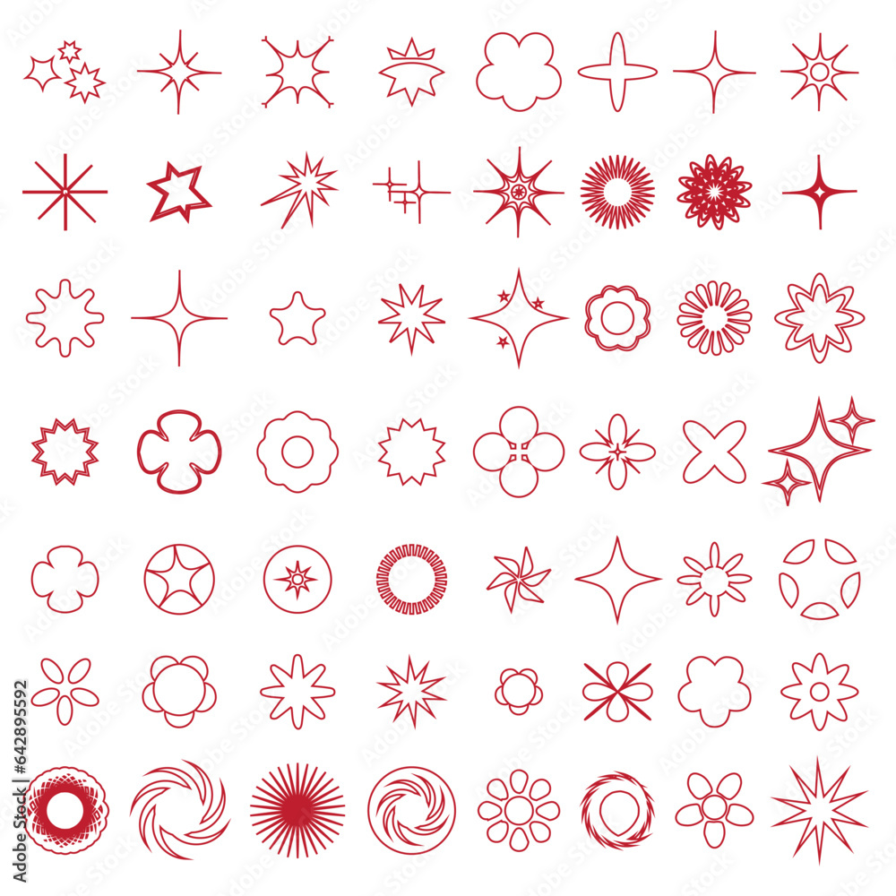 Set of Abstract geometric Y2k shapes trending retro futuristic design elements, infographic shapes. Modern trendy concept with symbols and objects. Retrofuturistic Vector illustration for UI and UX Set of Abstract geometric Y2k shapes trending retro futuristic design elements, infographic shapes. Modern trendy concept with symbols and objects. Retrofuturistic Vector illustration for UI and UX