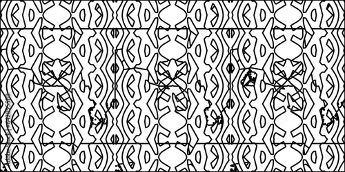 White background with striped shapes. Texture with figures from lines.Line shape design.Abstract background for web page, textures, card, poster, fabric, textile. Monochrome graphic repeating design. 