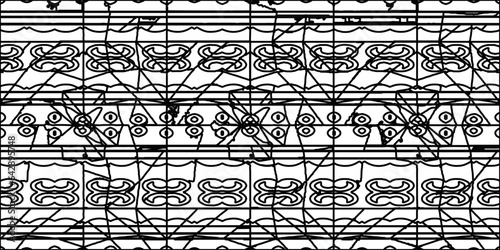 White background with striped shapes. Texture with figures from lines.Line shape design.Abstract background for web page, textures, card, poster, fabric, textile. Monochrome graphic repeating design. 
