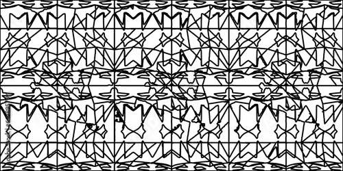 White background with striped shapes. Texture with figures from lines.Line shape design.Abstract background for web page, textures, card, poster, fabric, textile. Monochrome graphic repeating design. 