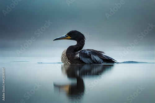 swans in the lake generated by AI tool 