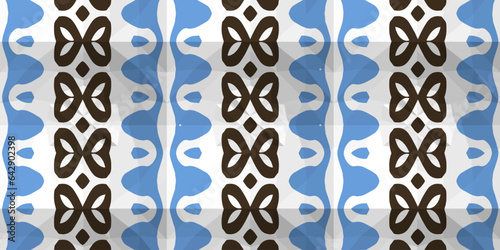 Vector seamless mosaic art pattern. Repeat pattern for fashion, textile design,  on wall paper, fabric patterns, wrapping paper, fabrics and home decor. Art background. 