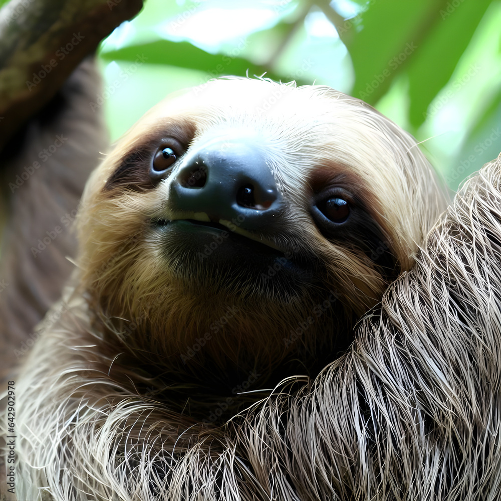 Naklejka premium Junges Faultier in der Natur/Tierpark