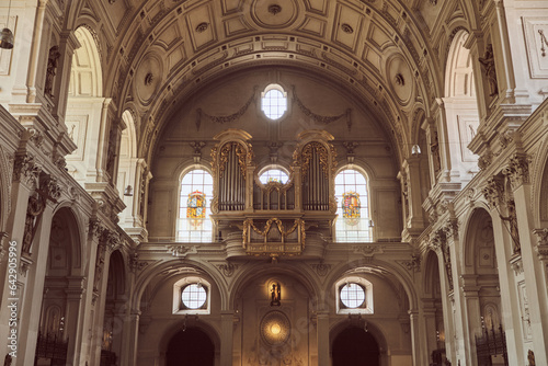 Beautiful decorated Pipe organ in the St Michael Church Munich