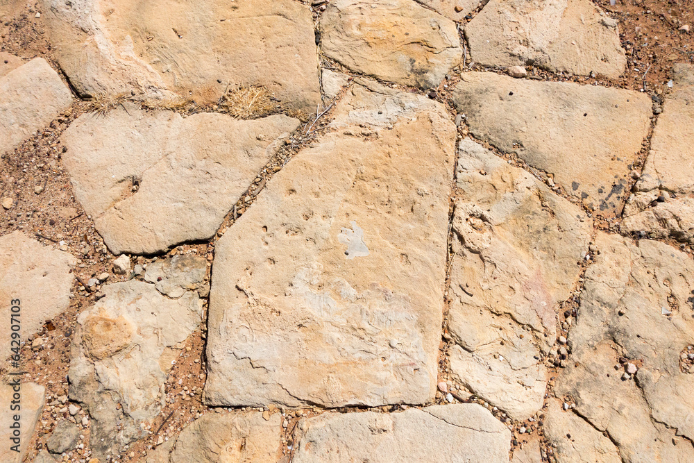 Fototapeta premium Stone floor in ruins at Old Cork in Queensland, Australia