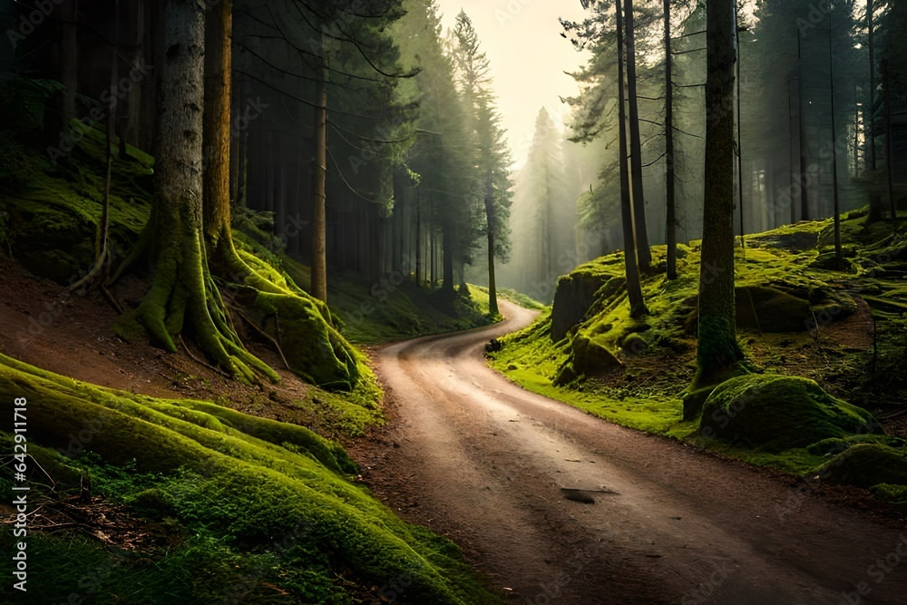 Obraz premium morning in the forest