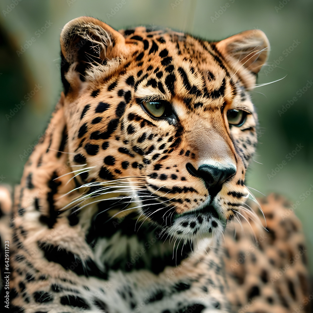 Portrait von einem Leopard