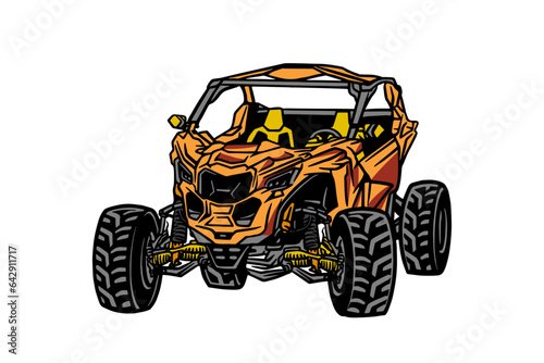 Adventure buggy utv atv logo vector