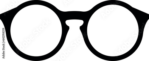 Glasses frame black silhouette. Stylish optic accessory