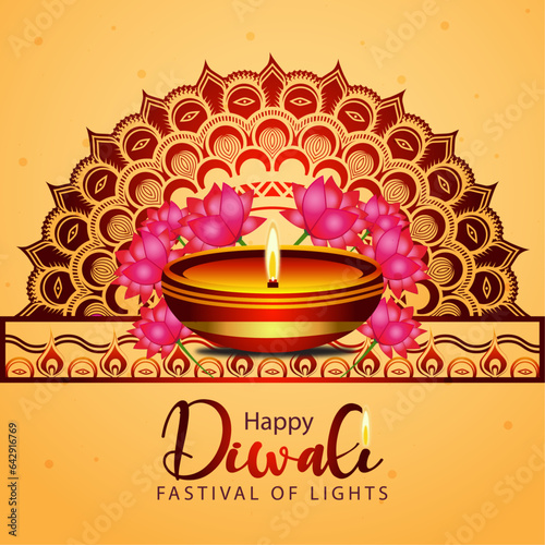 diwali festival background with candles