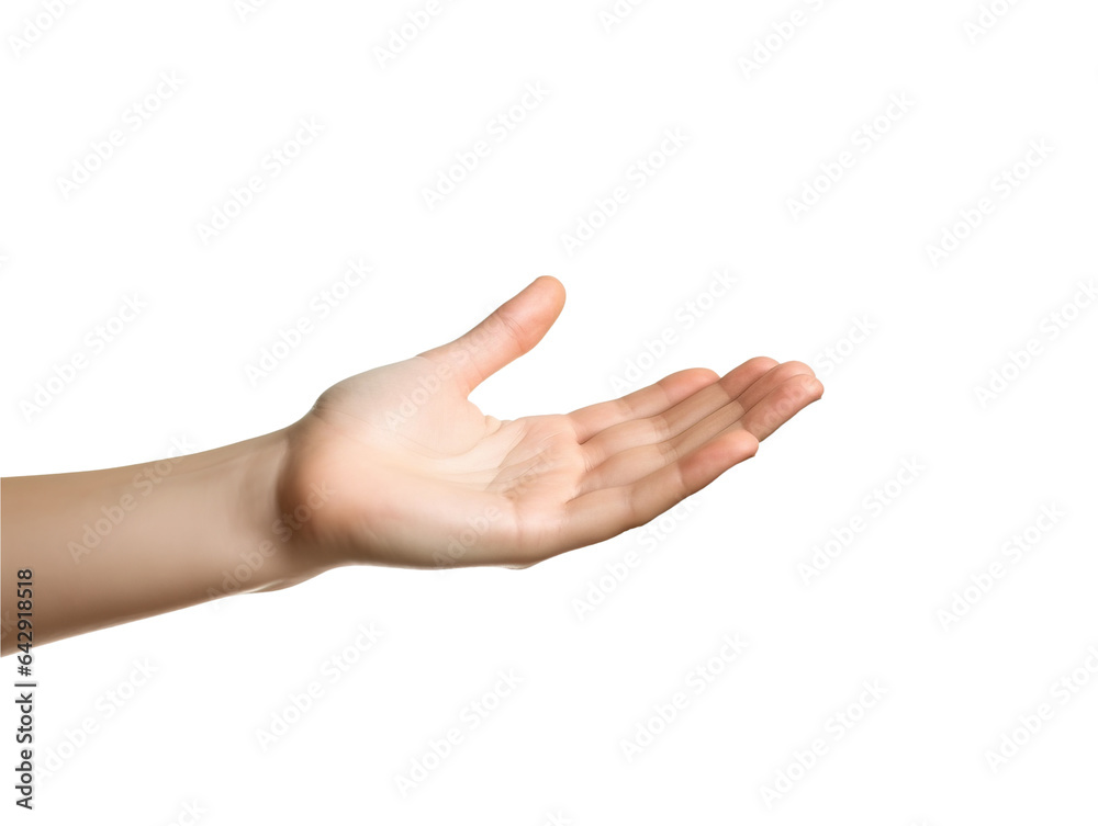 Female hand isolated on transparent background Female hand isolated on transparent background