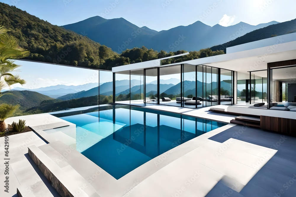 pool in the mountains