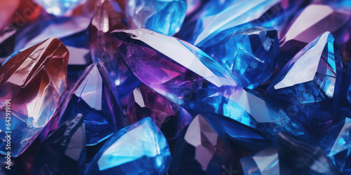 ai generation. multicolored crystals as a background. macro.