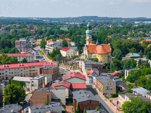 Canvastavla Aerial view of Tychy
