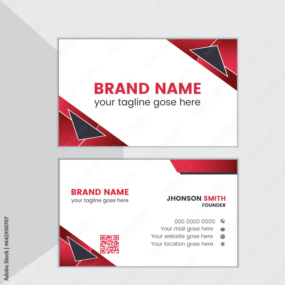 Modern corporate business card design template Modern corporate business card design template