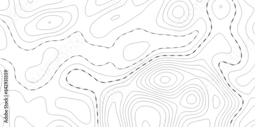  Topographic line contour map background, geographic grid map abstract backdrop. Black on white contours vector topography stylized height of the lines. Topographic contour map.