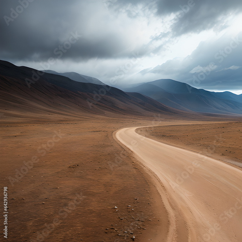 Desert hills road, Generative AI