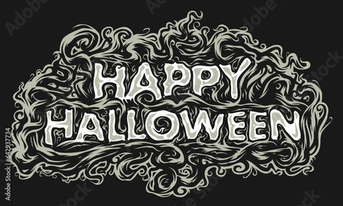 Happy Halloween lettering (ID: 642937734)