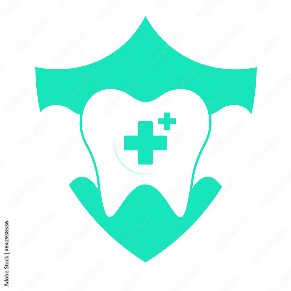 green mint dentist heal and protect shield icon green mint dentist heal and protect shield icon