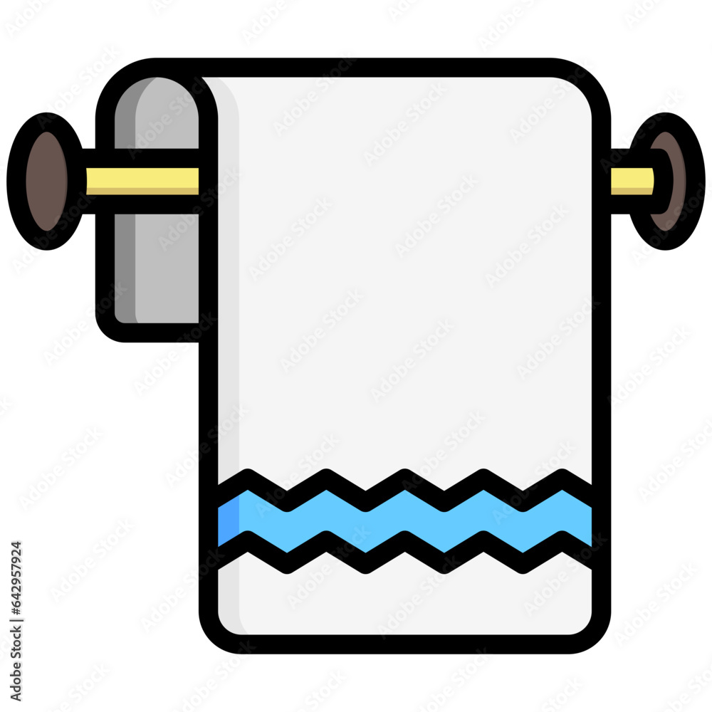 Towel icon often used in design, websites, or applications, banner, flyer to convey specific concepts related to gym and fitness. Towel icon often used in design, websites, or applications, banner, flyer to convey specific concepts related to gym and fitness.